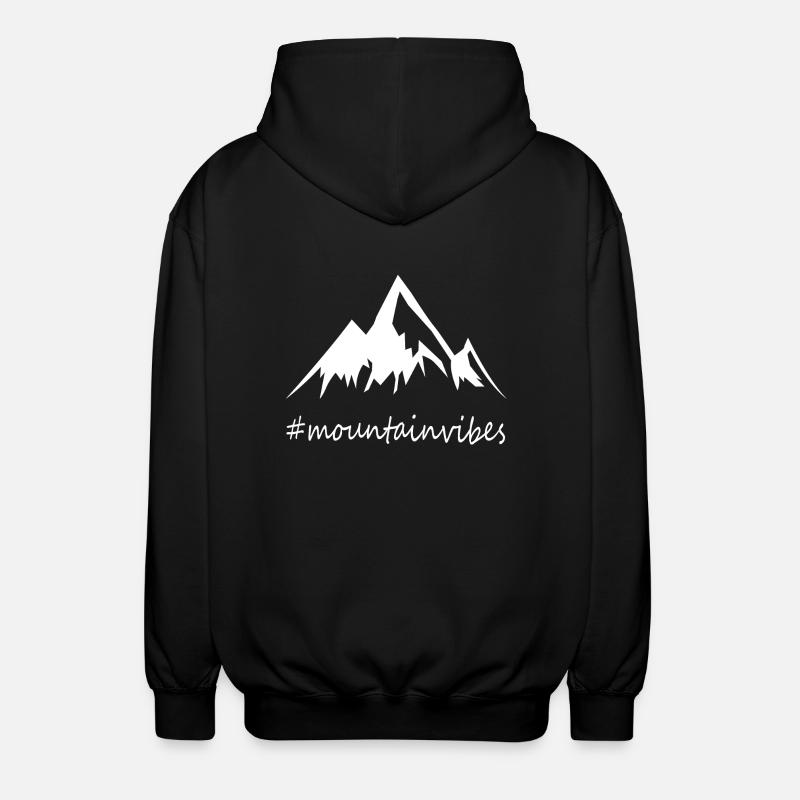 mountains - Unisex Kapuzenjacke - Schwarz