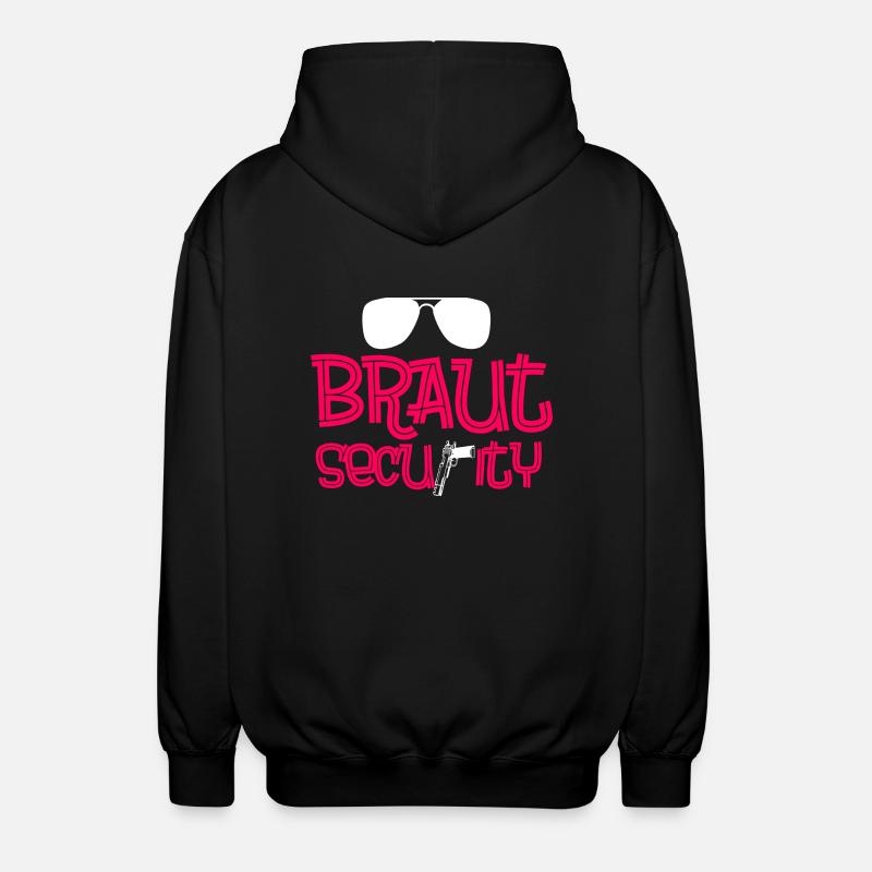 Braut security - Unisex Kapuzenjacke - Schwarz