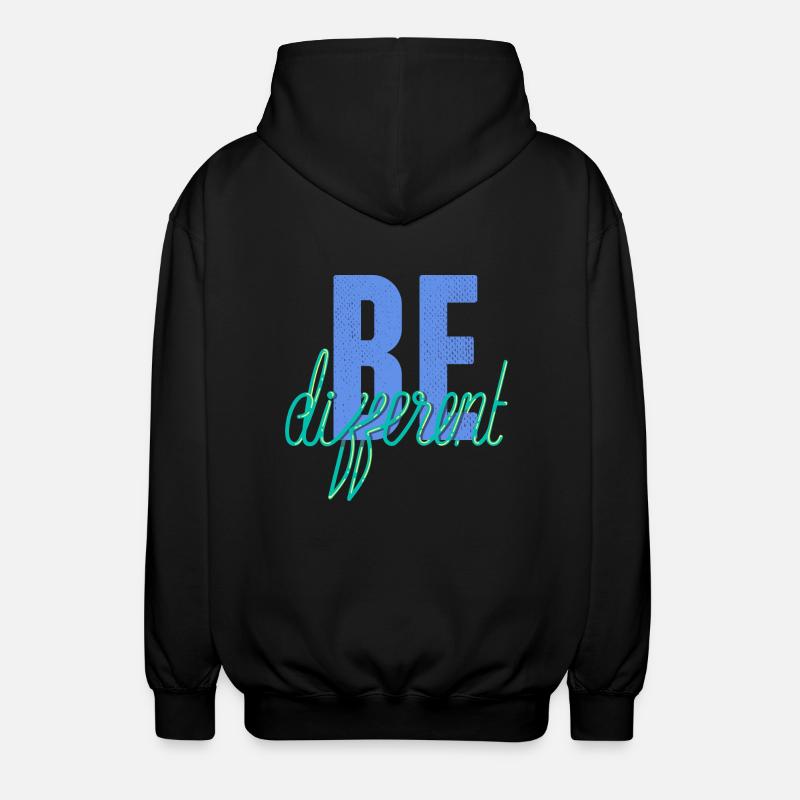 Be different- Sei anders! - Unisex Kapuzenjacke - Schwarz