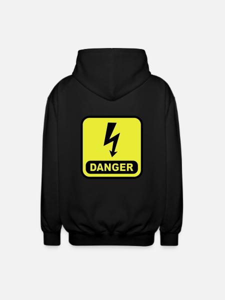 Danger Lightning - Unisex Hooded Jacket - black