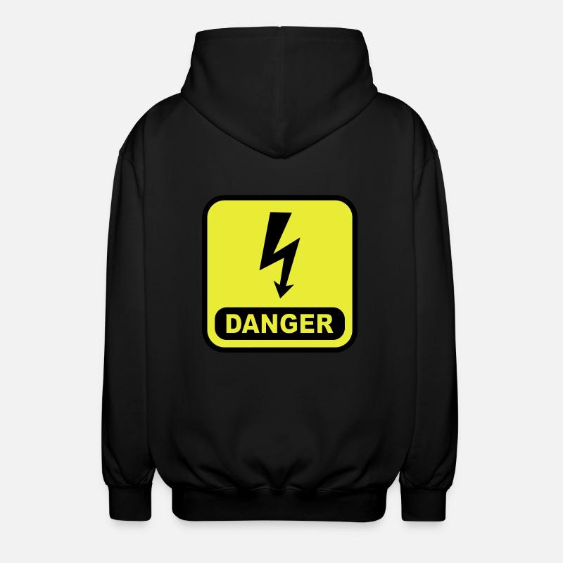 Danger Blitz - Unisex Kapuzenjacke - Schwarz