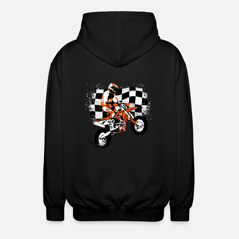Supermoto Racing - Supermotard - Veste à capuche unisexe - noir
