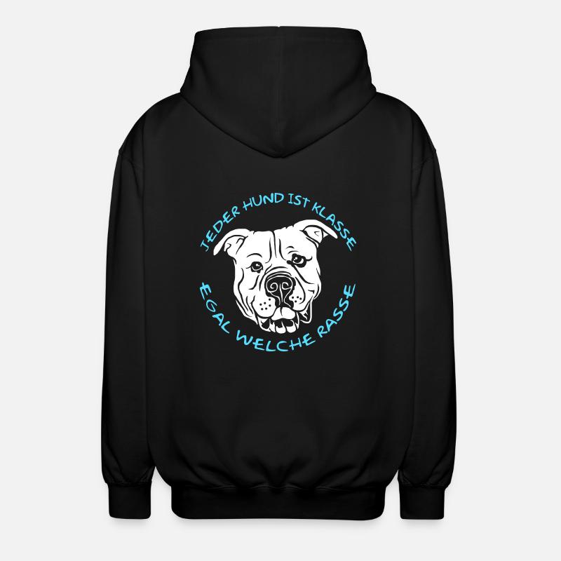 « Chaque chien est... » - Veste à capuche unisexe - noir