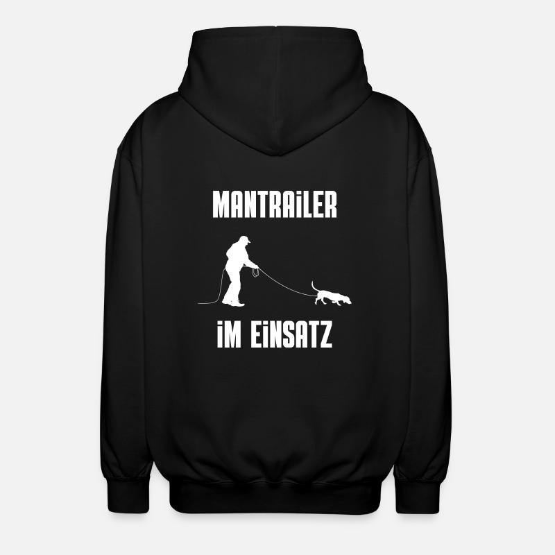 Mantrailer im Einsatz - Unisex Kapuzenjacke - Schwarz