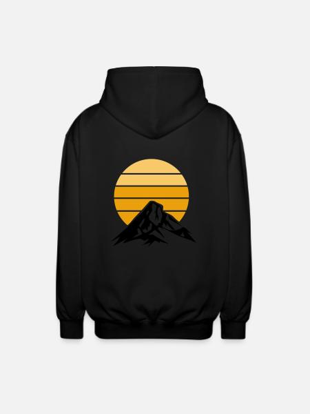 Berge Mountains - Unisex Hooded Jacket - black