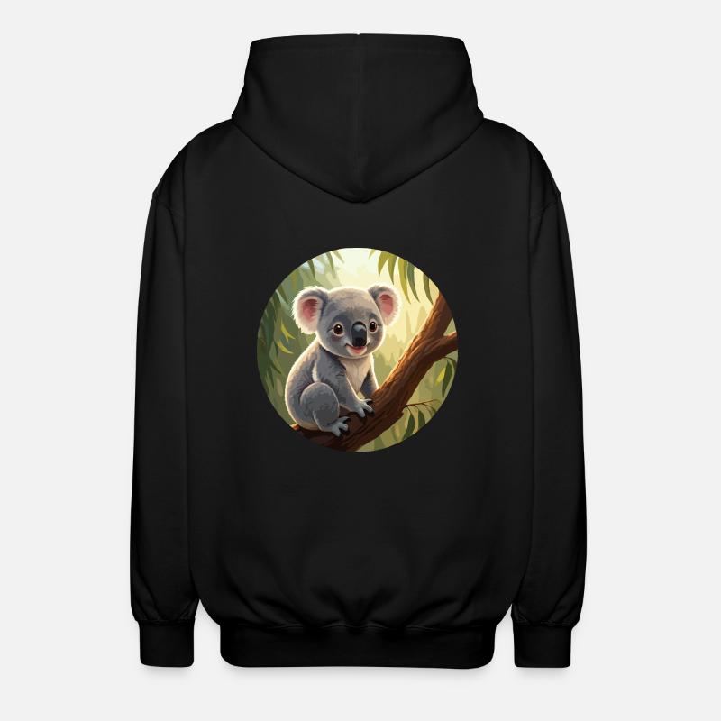 Koala ours dans l’arbre - Veste à capuche unisexe - noir