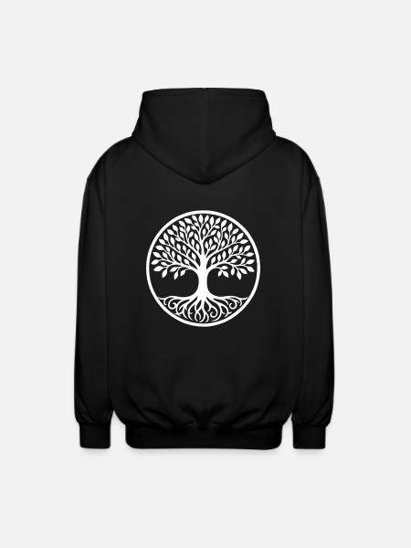 Tree of Life - Unisex Hooded Jacket - black