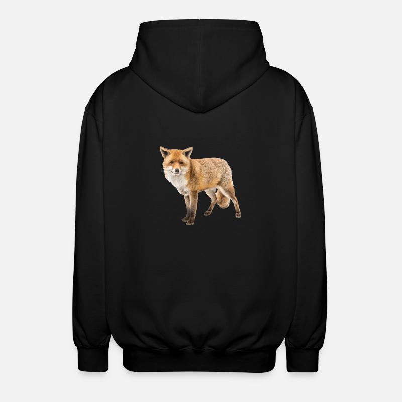Fuchs - Unisex Kapuzenjacke - Schwarz