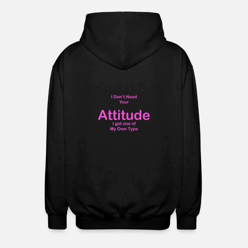 Citation d'attitude - Veste à capuche unisexe - noir