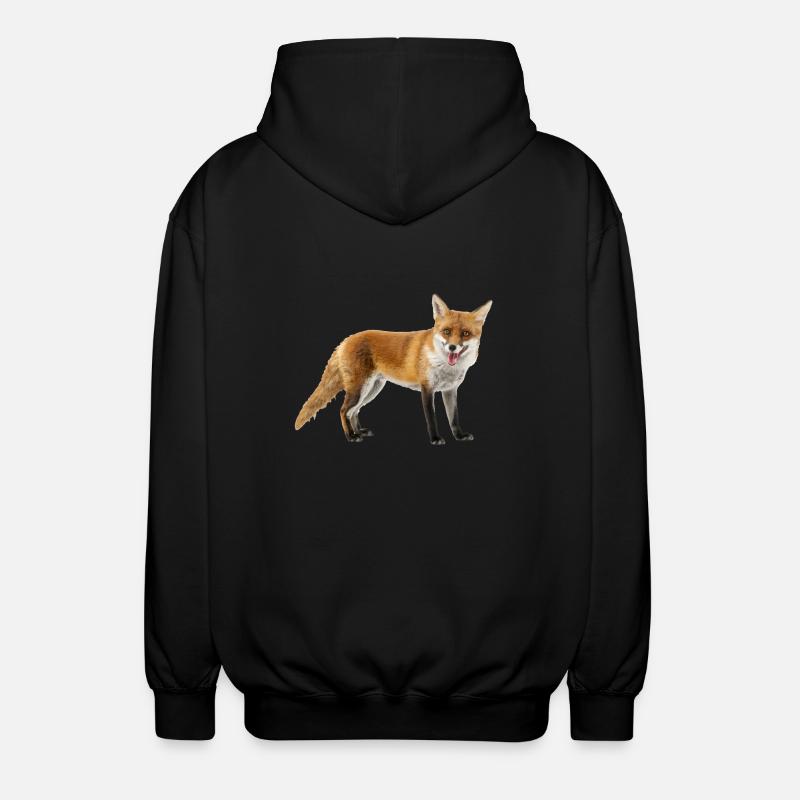 Fuchs - Unisex Kapuzenjacke - Schwarz