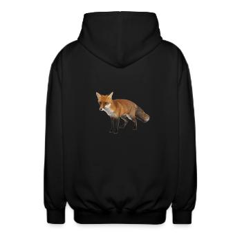 Renard - Veste à capuche unisexe - noir - Dos - AI Model Male 185 light (185cm)