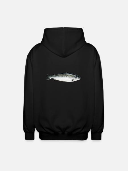 salmon - Unisex Hooded Jacket - black