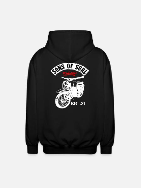 Simson Schwalbe Moped KR 51 - Unisex Kapuzenjacke - Schwarz