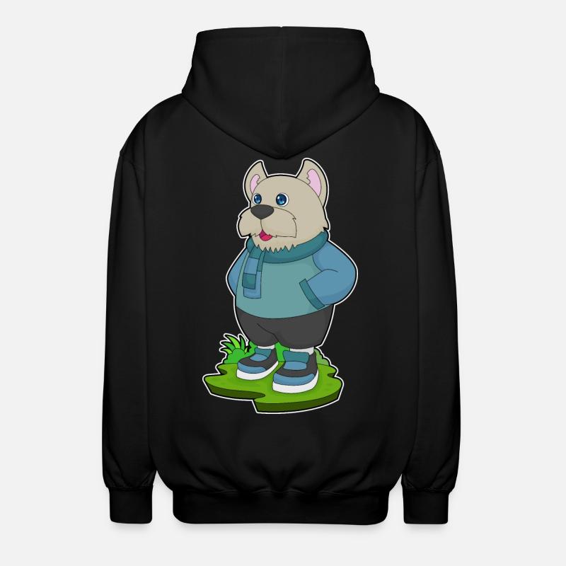 Echarpe d’hiver pour chien - Veste à capuche unisexe - noir