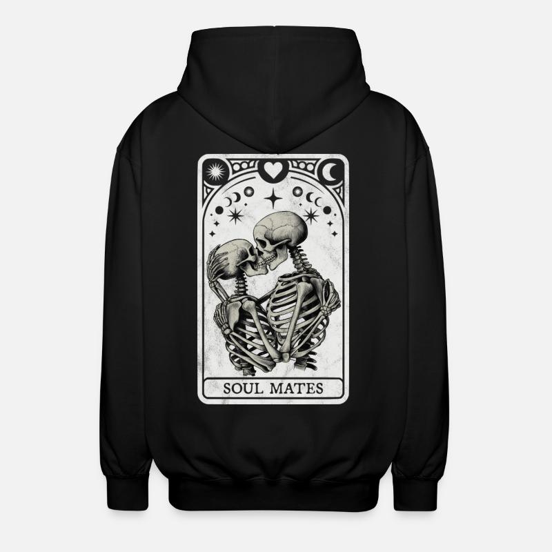 Âmes sœurs Tarot - Veste à capuche unisexe - noir