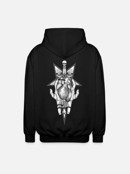Aching Heart - Black version - Unisex Hooded Jacket - black