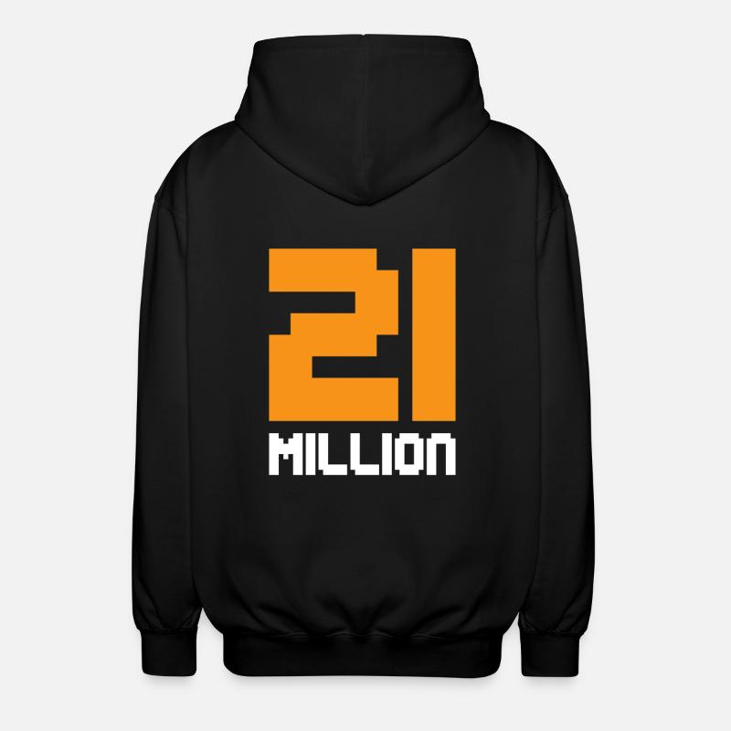 21 Millionen Bitcoin - Unisex Kapuzenjacke - Schwarz