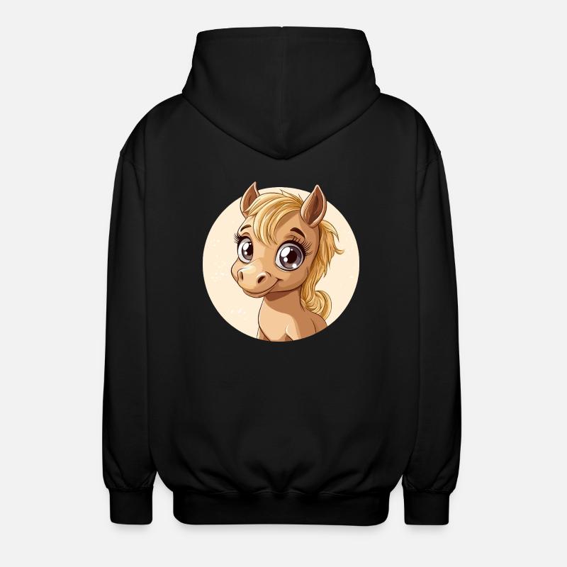 Poney heureux - Veste à capuche unisexe - noir