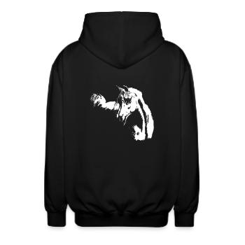 arabisches Pferd - Unisex Kapuzenjacke - Schwarz - Hinten - AI Model Male 185 light (185cm)
