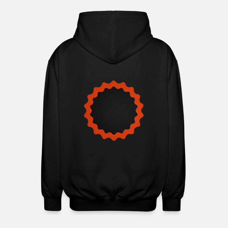 Fahrrad Flicken rund - Unisex Kapuzenjacke - Schwarz