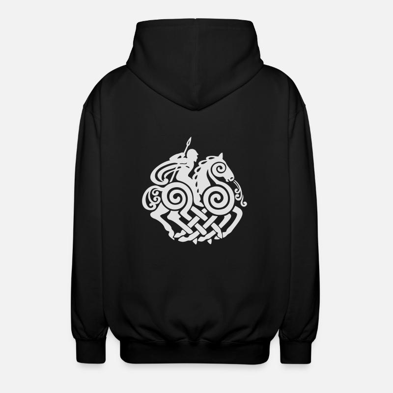 Odin 3 (vector) - Unisex Kapuzenjacke - Schwarz