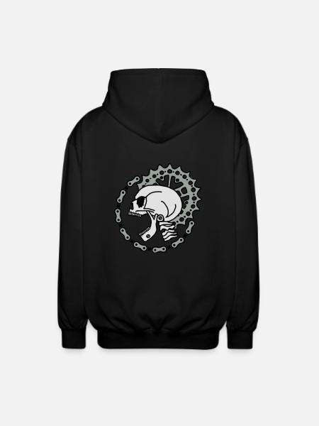 Skull Chain Punk-3c - Unisex Kapuzenjacke - Schwarz