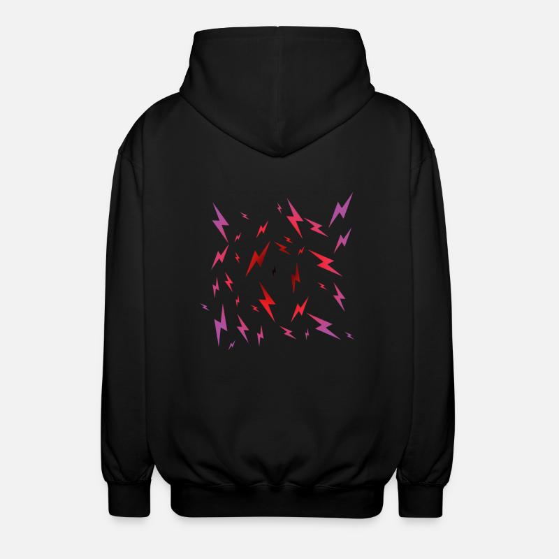 Emo Lightning - Unisex Hooded Jacket - black