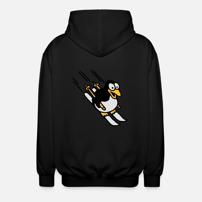 pinguin_ski_022011_e_3c - Unisex Hooded Jacket - black
