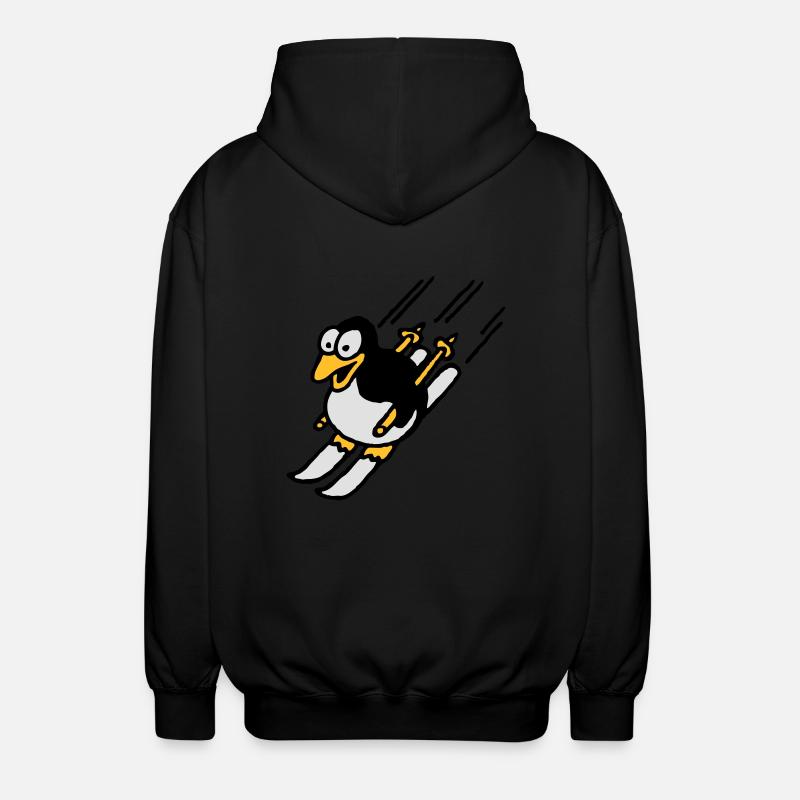 pinguin_ski_022011_a_3c - Unisex Hooded Jacket - black