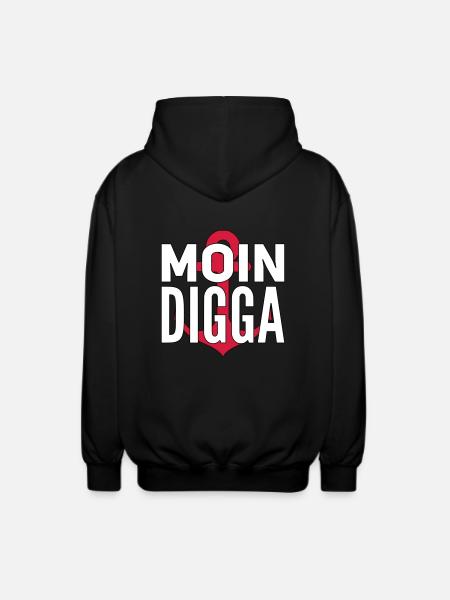 Moin Digga Hamburg - Unisex Hooded Jacket - black