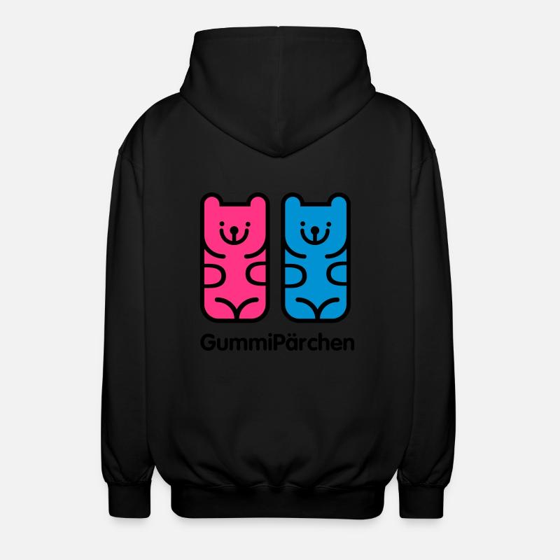 GummiPärchen - Unisex Kapuzenjacke - Schwarz