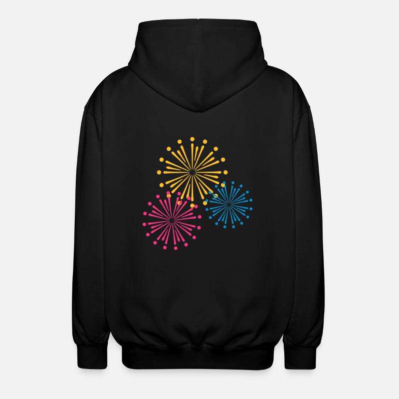 Firework Design - Unisex Kapuzenjacke - Schwarz