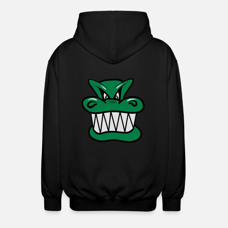 Drache böse witzig Cool Comic - Unisex Kapuzenjacke - Schwarz