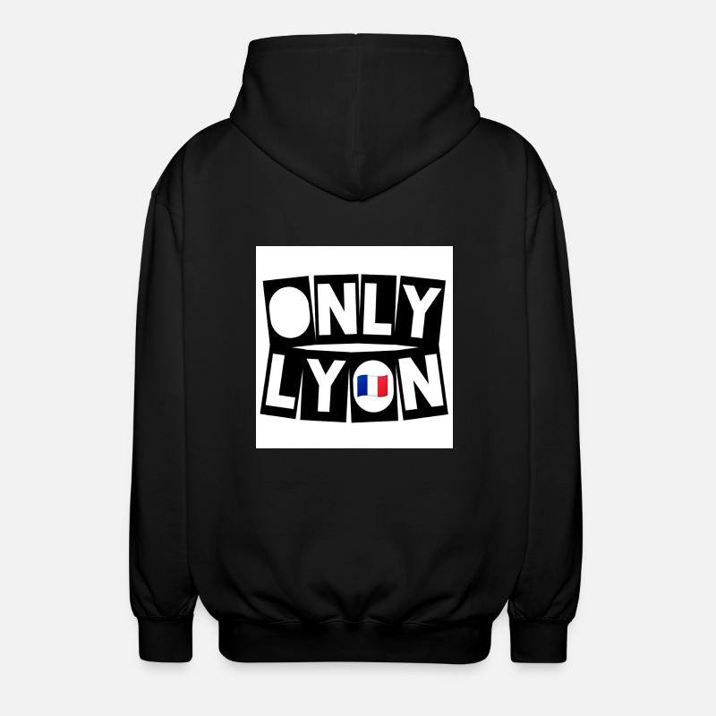 JusteLyon - Veste à capuche unisexe - noir