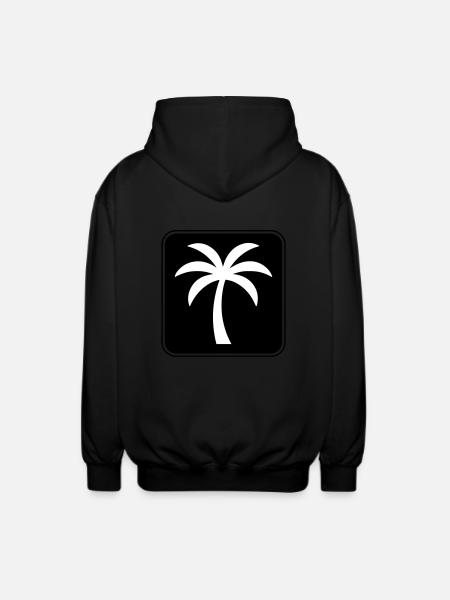 Palm Tree Icon Summer - Unisex Hooded Jacket - black