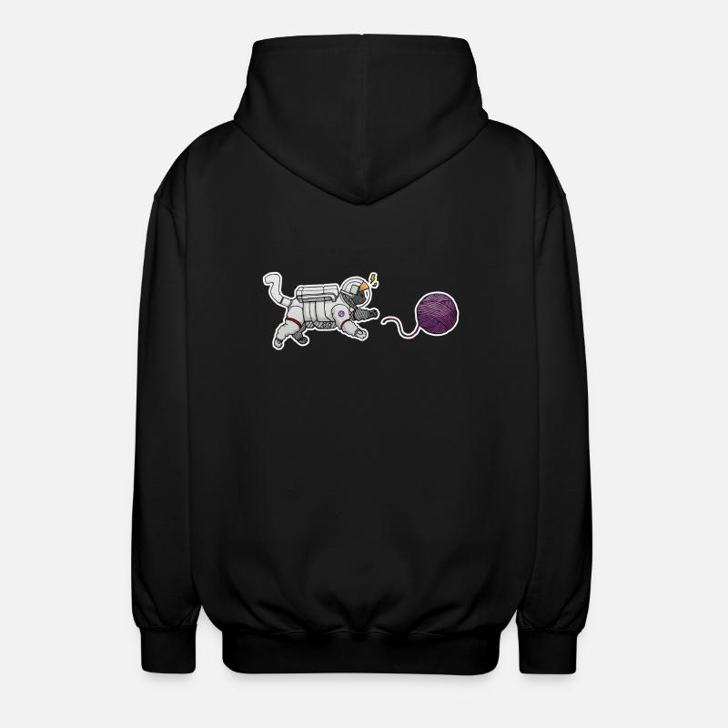 Chat astronaute - Veste à capuche unisexe - noir