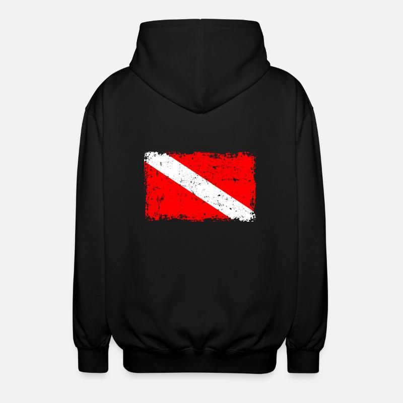 Drapeau de plongeur - Veste à capuche unisexe - noir