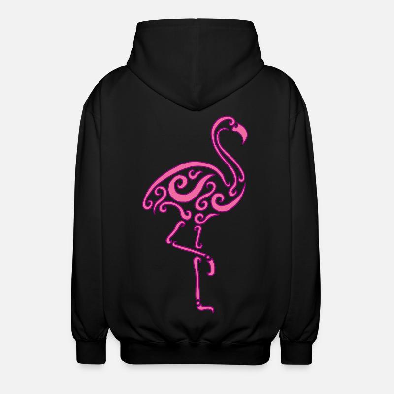 Ein rosafarbener Vogel - Unisex Kapuzenjacke - Schwarz