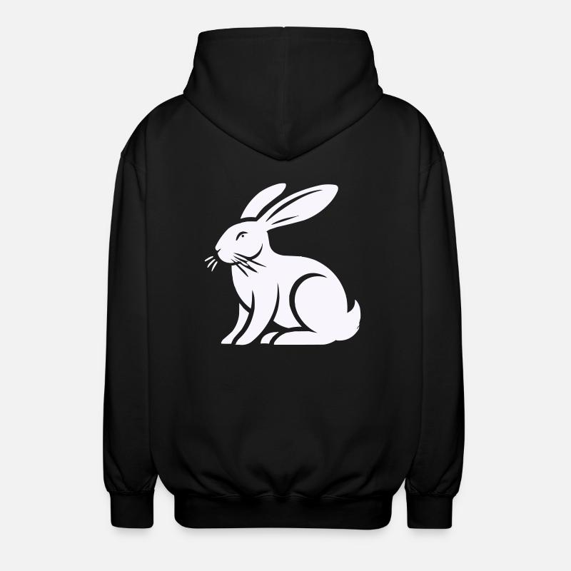 Rabbit Rabbit - Unisex Hooded Jacket - black