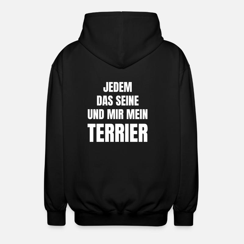 Hunderasse Terrier - Unisex Kapuzenjacke - Schwarz