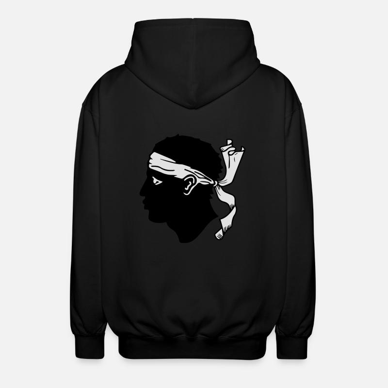 drapeau_corse2 - Unisex Kapuzenjacke - Schwarz