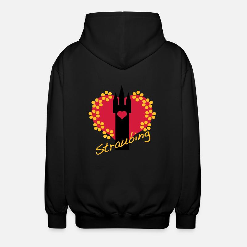i love straubing - Unisex Kapuzenjacke - Schwarz