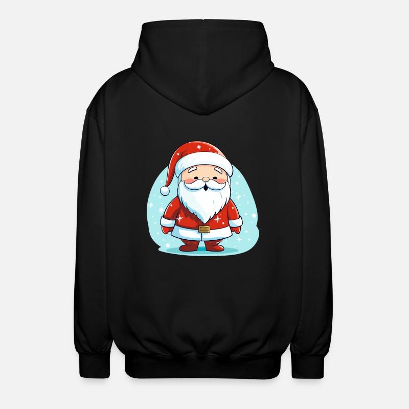 Weihnachtsmann - Unisex Kapuzenjacke - Schwarz