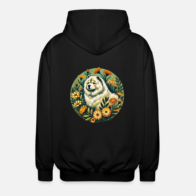 Chow Chow Spring - Unisex Hooded Jacket - black