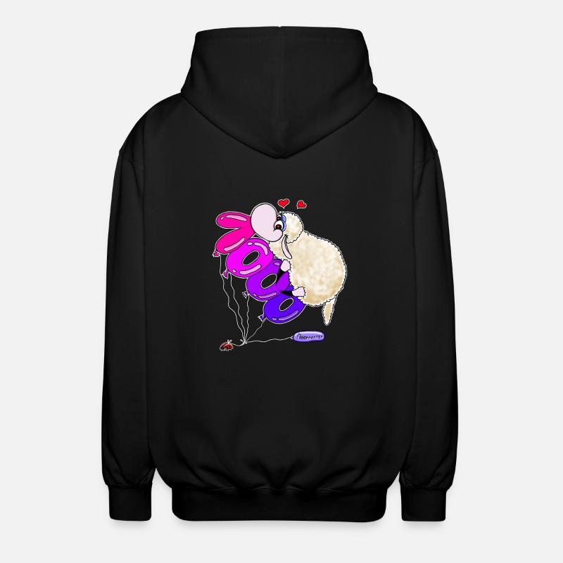 Wolly Sheepling 1000 Abonnenten - Unisex Kapuzenjacke - Schwarz