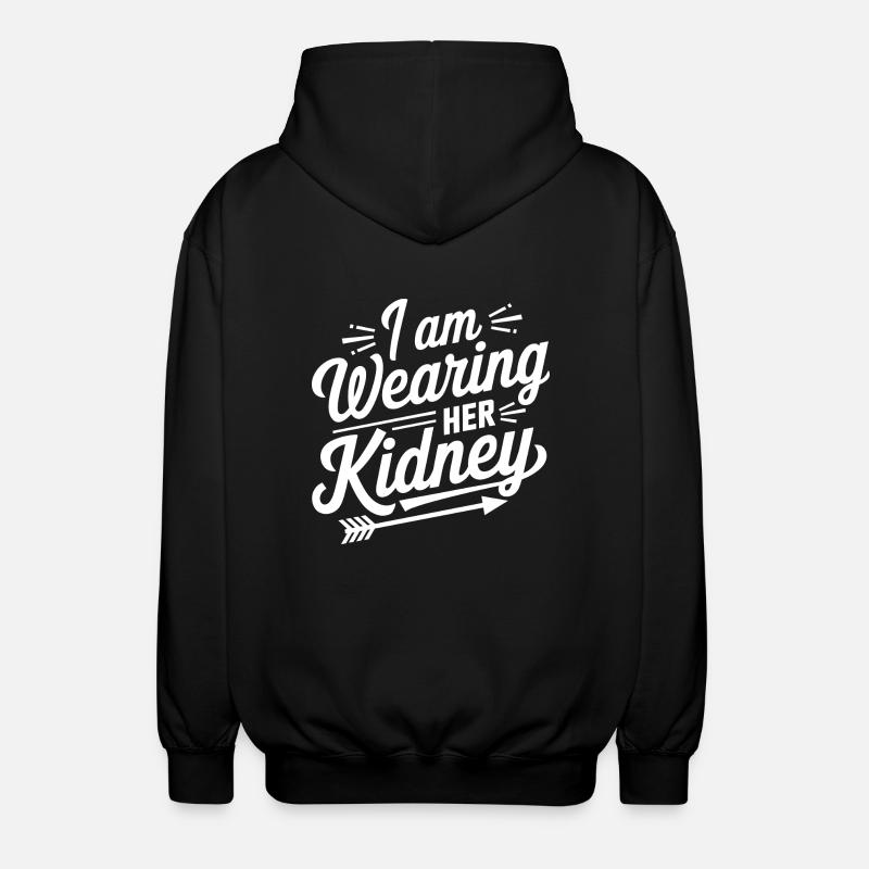 Funny statement on the transplant - Unisex Hooded Jacket - black