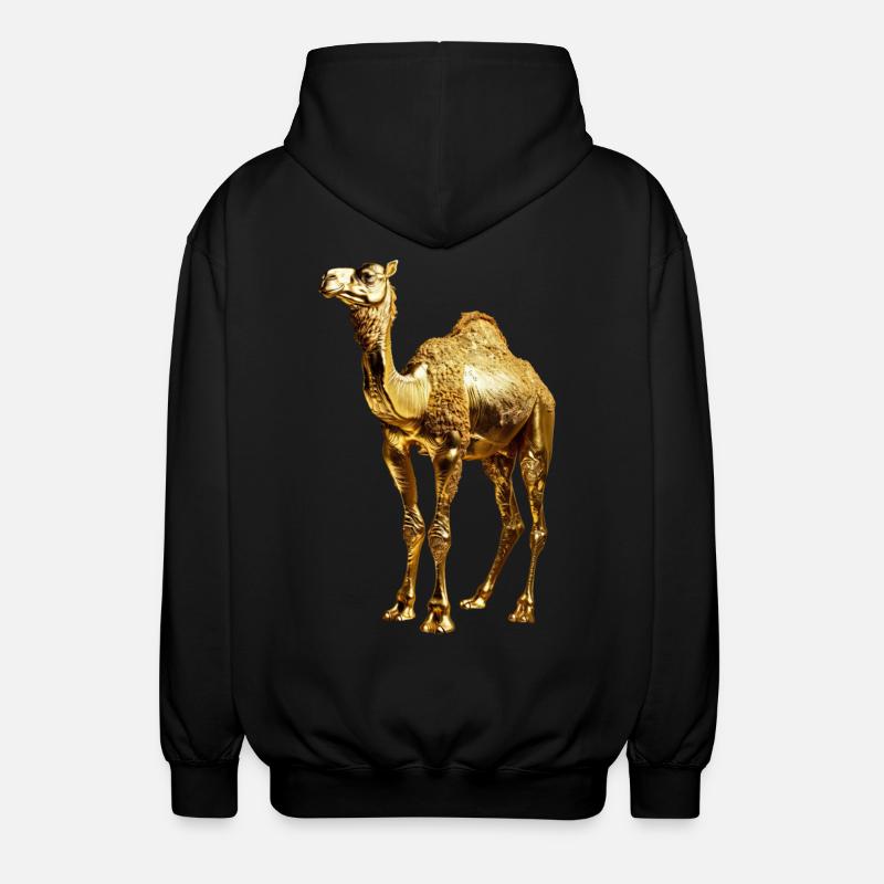 Kamel - Unisex Kapuzenjacke - Schwarz