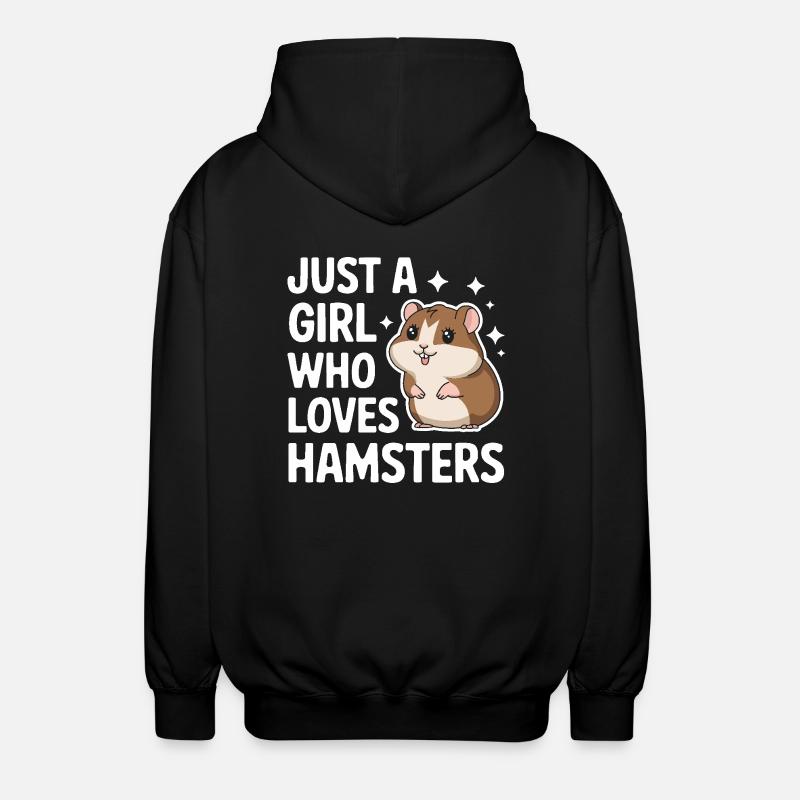 Hamster - Unisex Kapuzenjacke - Schwarz