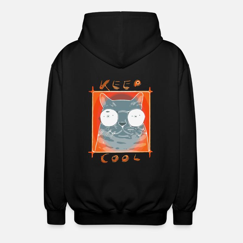 Cool Cat 1 - Veste à capuche unisexe - noir