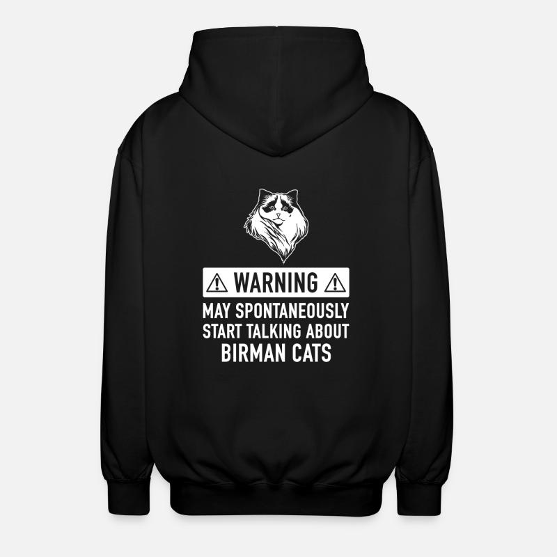 Lustige Birman Katzen-Geschenk-Idee - Unisex Kapuzenjacke - Schwarz